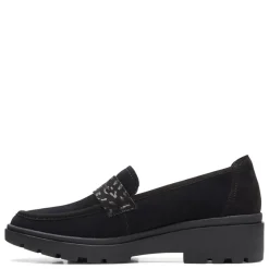 New Clarks Women's , Calla Ease Loafer Black Suede