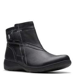 Discount Clarks Women's , Carleigh Style Boot Black Leather