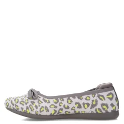 Clarks Women's , Carly Hope Flat Grey Leopard