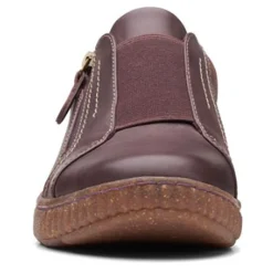 New Clarks Women's , Caroline Cove Slip-On Burgundy Leather