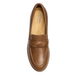 New Clarks Women's , Charlten Echo Loafer Dark Sand