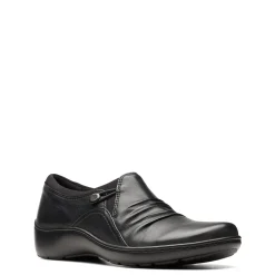 Discount Clarks Women's , Cora Dusk Slip-On Black