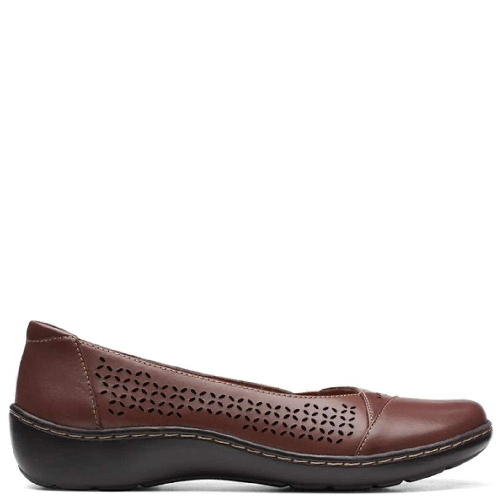 Best Clarks Women's , Cora Iris Slip-On Dark Tan Leather
