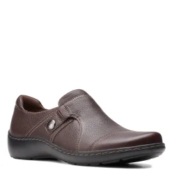 Discount Clarks Women's , Cora Poppy Slip-On Dark Brown