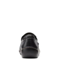 Online Clarks Women's , Cora Poppy Slip-On Black Smooth