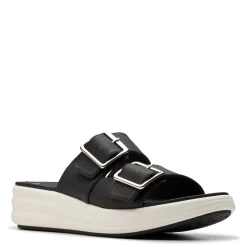 Hot Clarks Women's , Drift Buckle Sandal Black