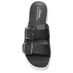 Hot Clarks Women's , Drift Buckle Sandal Black