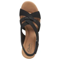 Best Clarks Women's , Giselle Beach Sandal Black Nubuck