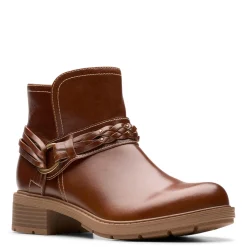 Clearance Clarks Women's , Hearth Kaylie Boot Tan Leather