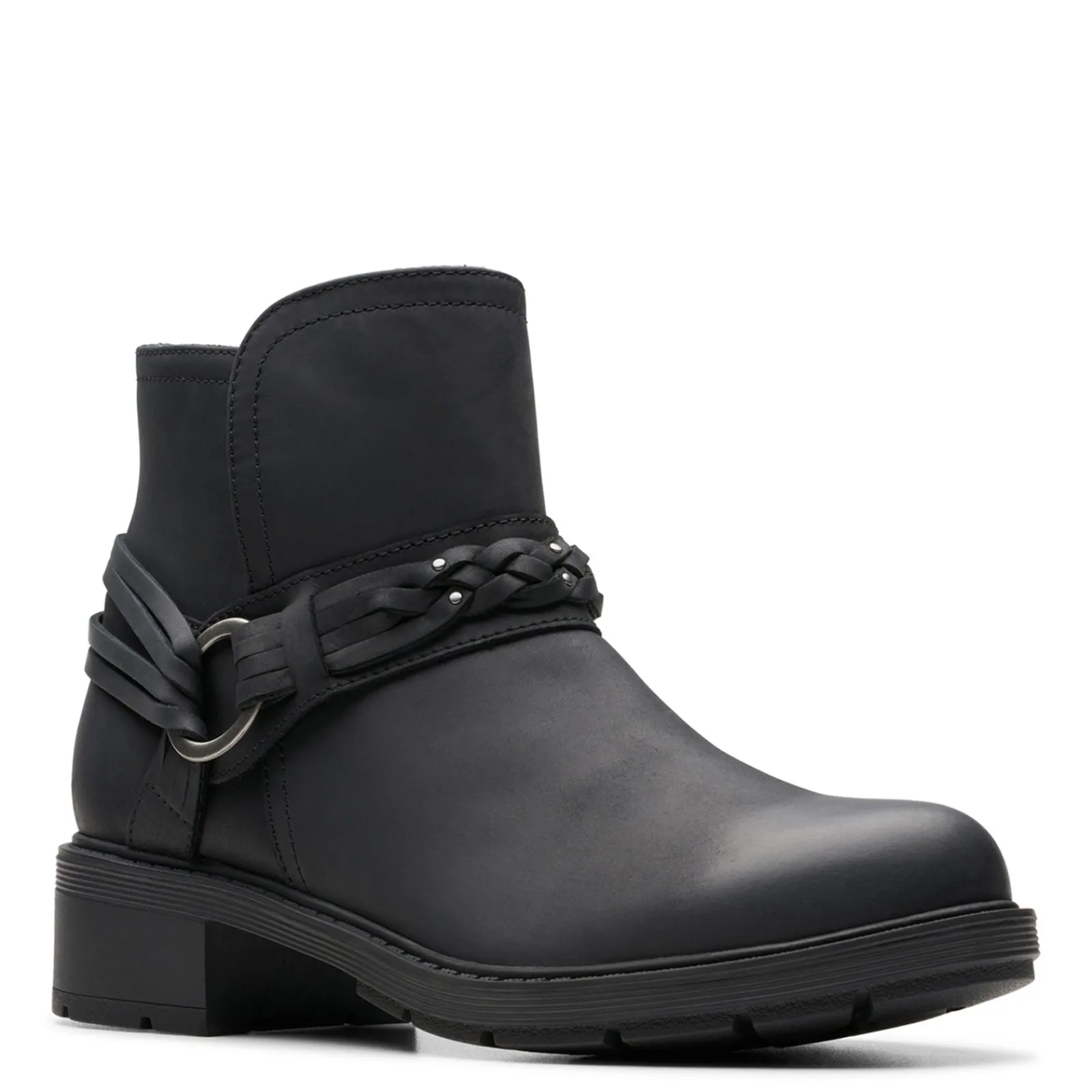 Clearance Clarks Women's , Hearth Kaylie Boot Black Oily