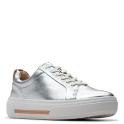 Outlet Clarks Women's , Hollyhock Walk Sneaker Silver Leather