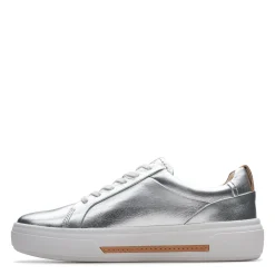 Outlet Clarks Women's , Hollyhock Walk Sneaker Silver Leather