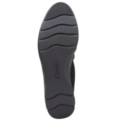 New Clarks Women's , Jenette Ease Flat Black Suede