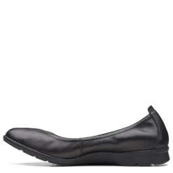Clarks Women's , Jenette Ease Flat Black Solid