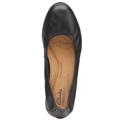 Clarks Women's , Jenette Ease Flat Black Solid
