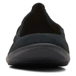 New Clarks Women's , Jenette Ease Flat Black Suede