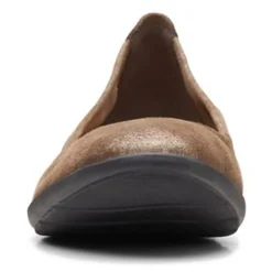 Clarks Women's , Jenette Ease Flat Pewter