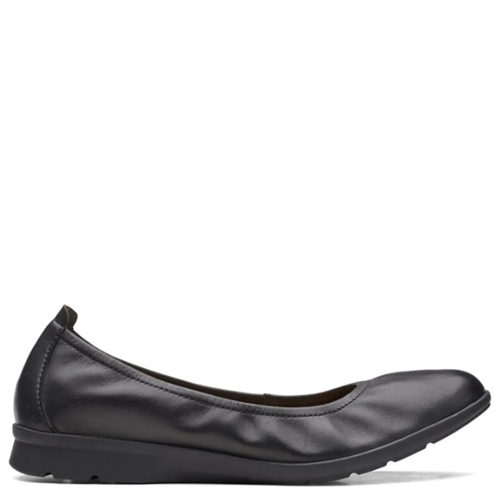 Outlet Clarks Women's , Jenette Ease Flat Black Solid