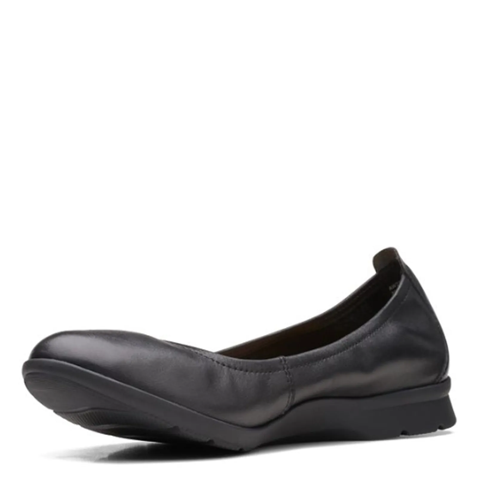 Outlet Clarks Women's , Jenette Ease Flat Black Solid
