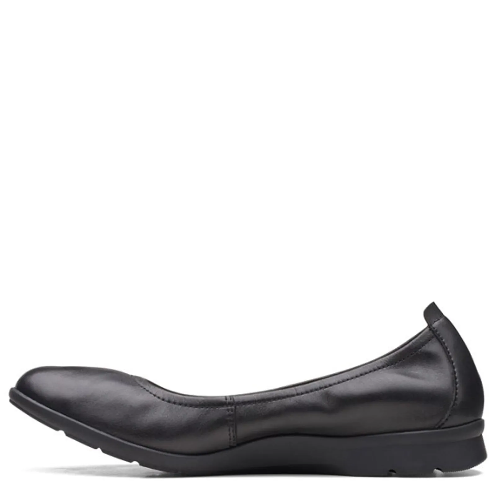 Outlet Clarks Women's , Jenette Ease Flat Black Solid