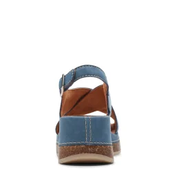 Best Clarks Women's , Kassanda Step Sandal Blue Nubuck
