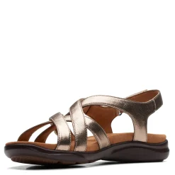 New Clarks Women's , Kitly Go Sandal Metallic