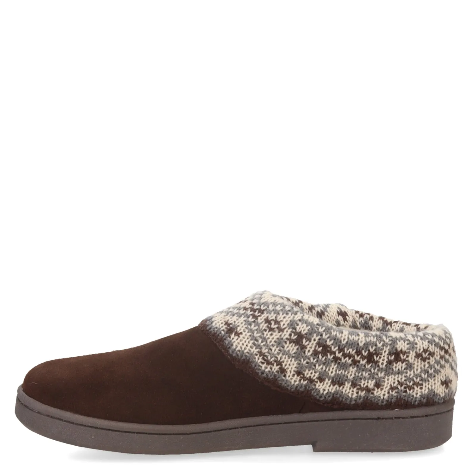 Clarks Women's , Knit Collar Slipper Brown