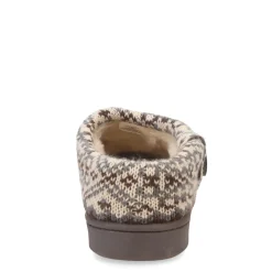 Clarks Women's , Knit Collar Slipper Brown