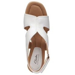 Outlet Clarks Women's , Kyarra Aster Sandal White