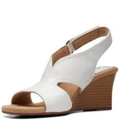 Hot Clarks Women's , Kyarra Aster Sandal White