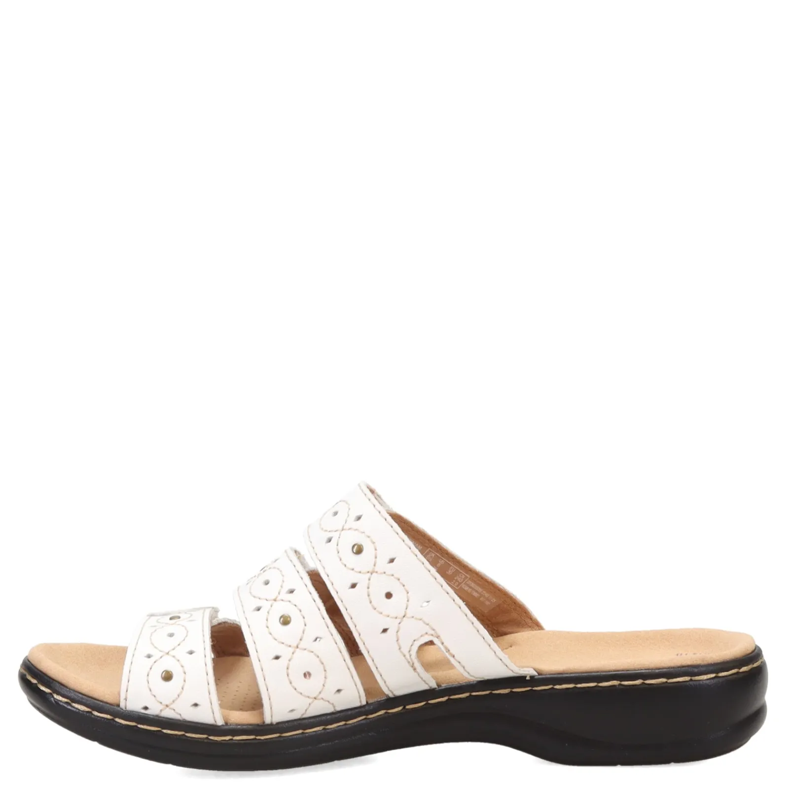 Outlet Clarks Women's , Lesia Cacti Slide Sandals White