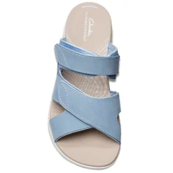 New Clarks Women's , Mira Ease Sandal Denim Blue