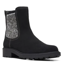 Sale Clarks Women's , Opal Sky Boot Black Suede