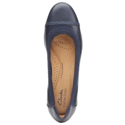 Clarks Women's , Sara Bay Flat Navy