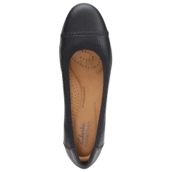 Online Clarks Women's , Sara Bay Flat Black