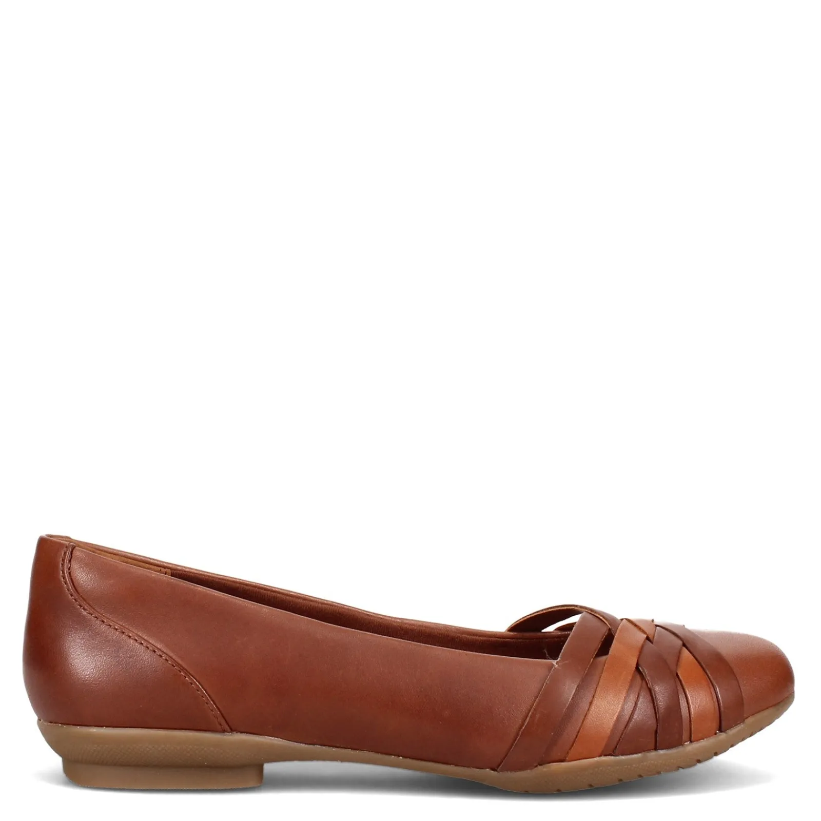 Clarks Women's , Sara Clover Flat Mahogany