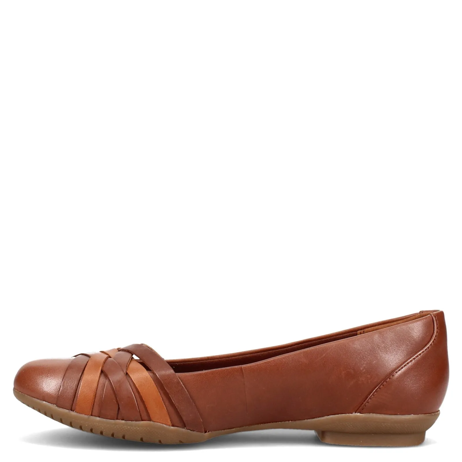 Clarks Women's , Sara Clover Flat Mahogany