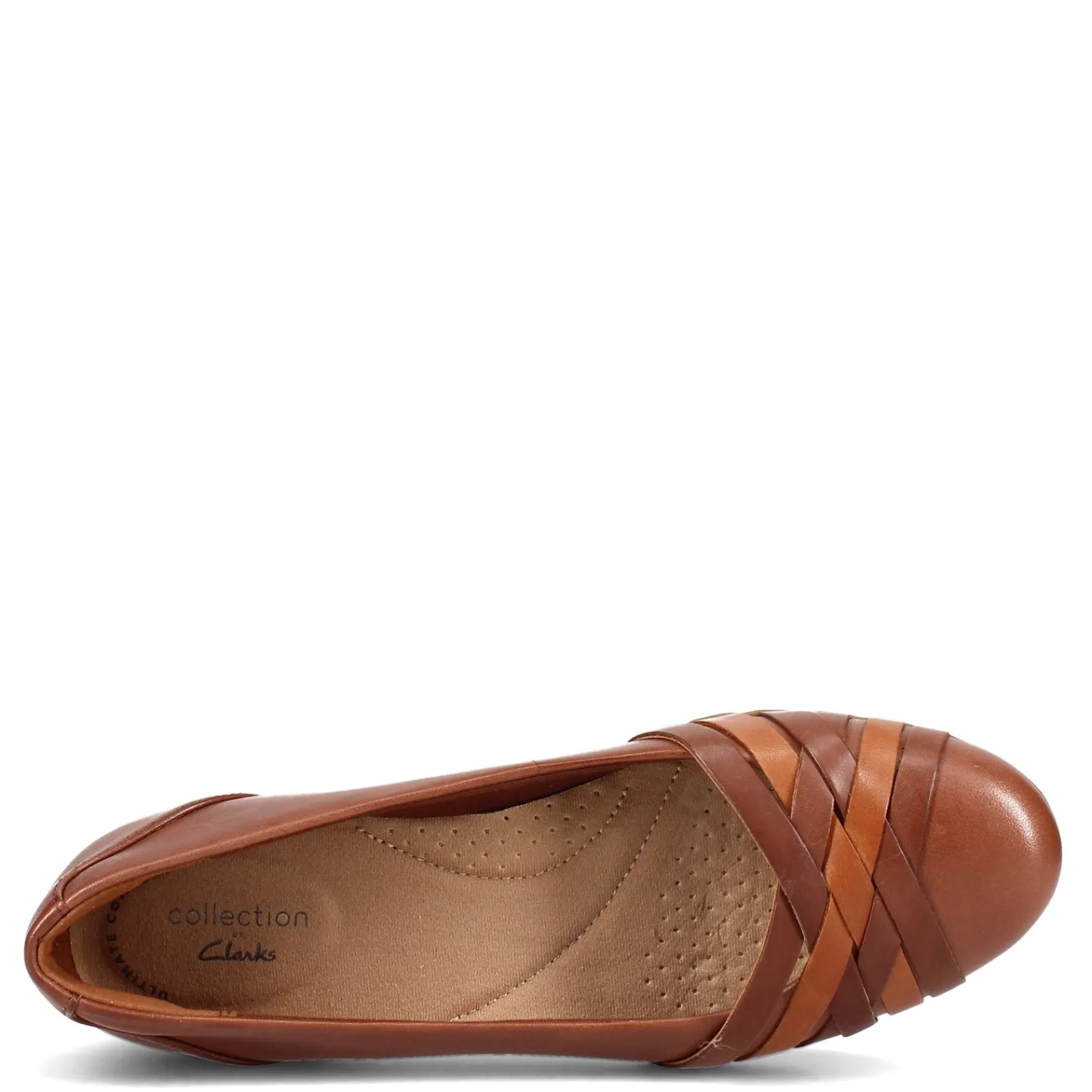 Clarks Women's , Sara Clover Flat Mahogany