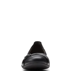 Hot Clarks Women's , Sara Tulip Flat Black