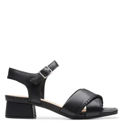 Best Clarks Women's , Serina 35 Cross Sandal Black Leather