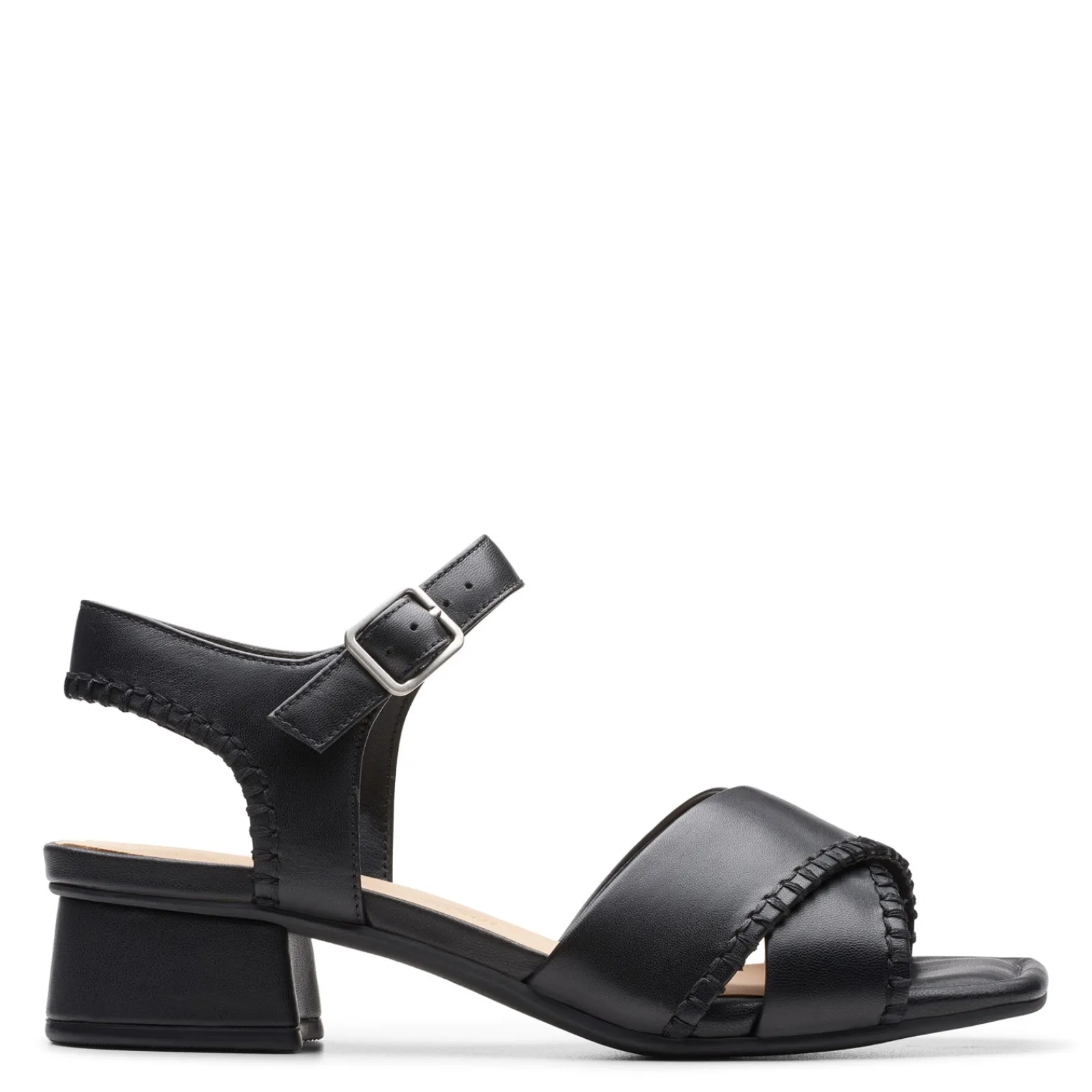 Best Clarks Women's , Serina 35 Cross Sandal Black Leather