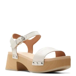 Discount Clarks Women's , Sivanne Bay Sandal Ivory Interest Leather