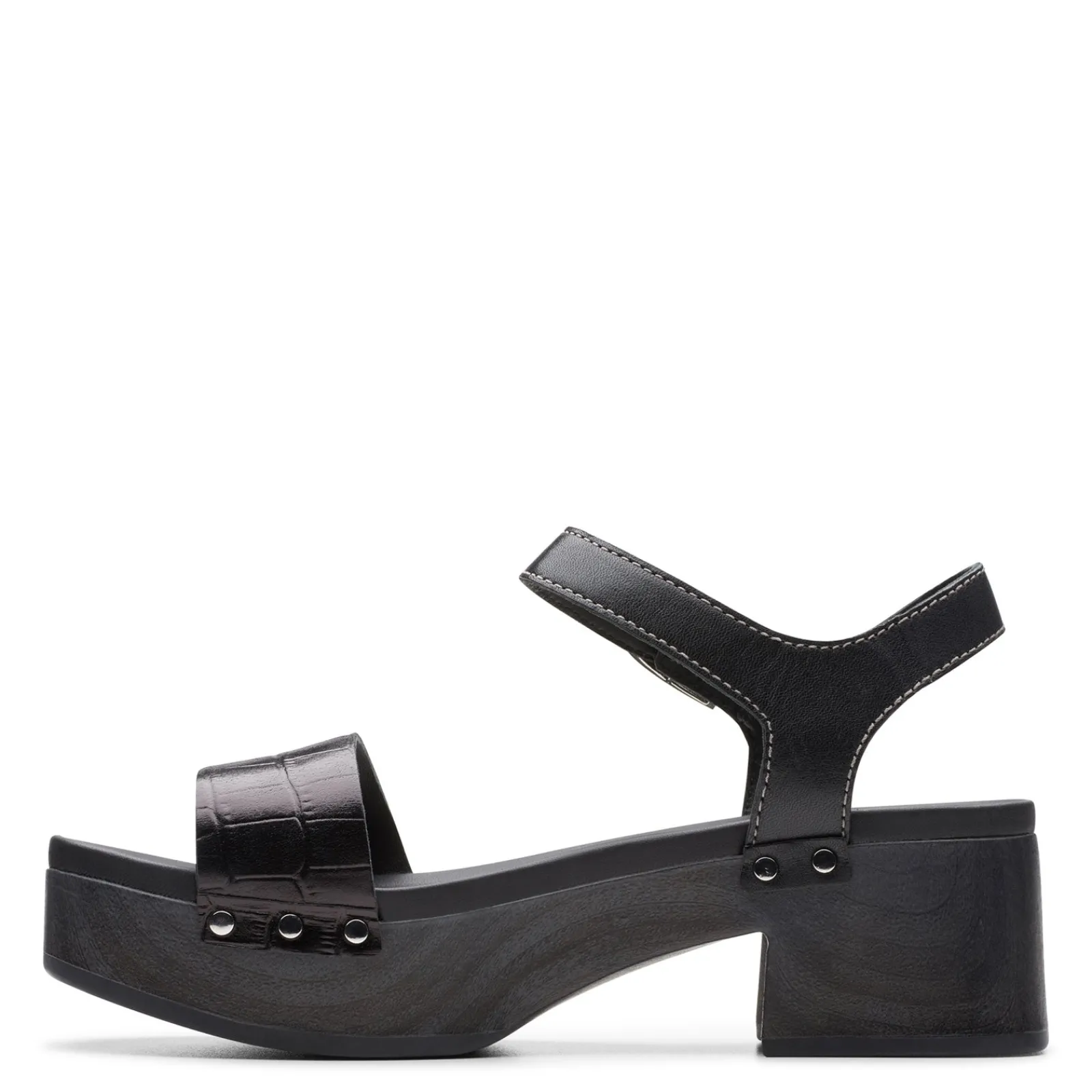 Sale Clarks Women's , Sivanne Bay Sandal Black Interest Leather