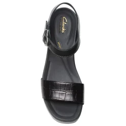 Sale Clarks Women's , Sivanne Bay Sandal Black Interest Leather