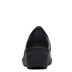 New Clarks Women's , Suttyn Walk Wedge Slip-On Black