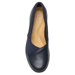 New Clarks Women's , Suttyn Walk Wedge Slip-On Navy