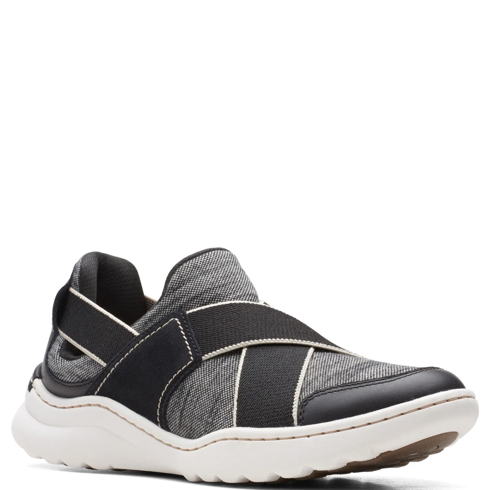 Online Clarks Women's , Teagan Go Slip-On Sneaker Black Combi