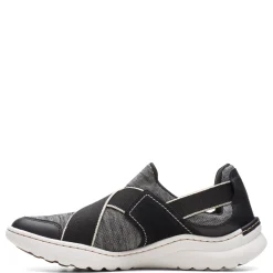 Online Clarks Women's , Teagan Go Slip-On Sneaker Black Combi