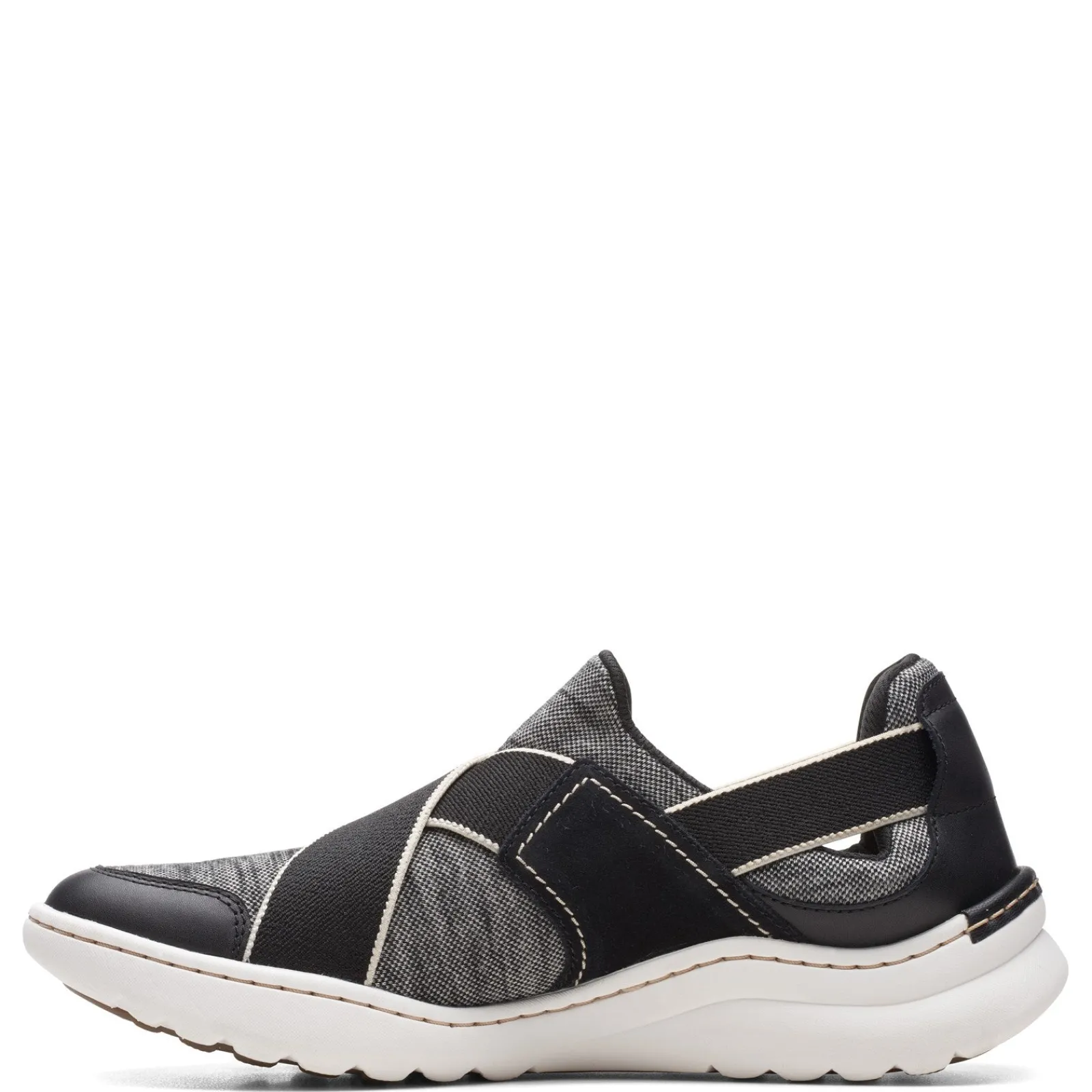 Online Clarks Women's , Teagan Go Slip-On Sneaker Black Combi