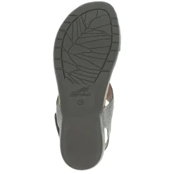 Discount Dansko Women's , Reece Thong Sandal Pewter Metallic